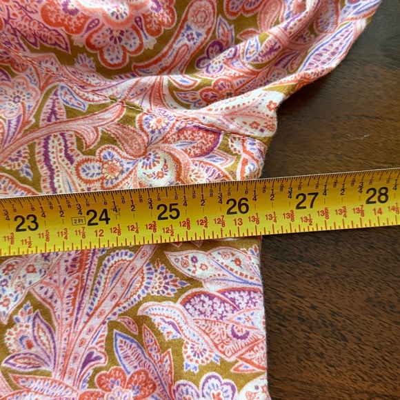 SUNDANCE Poppy Bloom Cotton Paisley Floral Long Sleeve Top Tunic Size XL - Picture 5 of 6